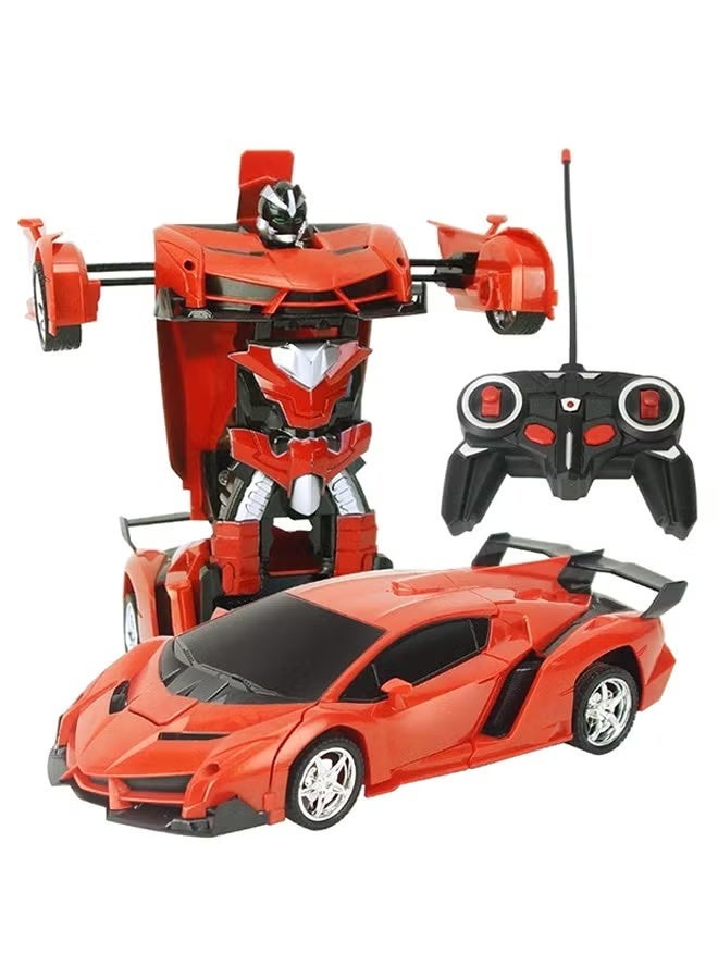 JAJEEK 2-in-1 Transformer Robot Car with Remote Control – One-Button Deformation, 360° Rotating RC Car, Gesture Sensing, Stunt & Drift Toy for Kids 8+ - Image 1