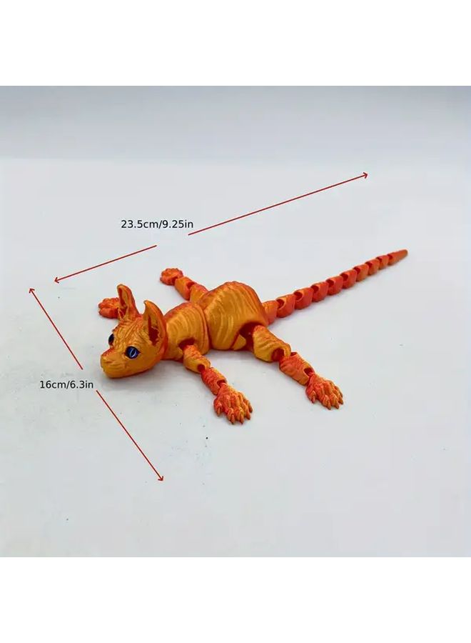 3D Printed Gradient Sphynx Cat Model Pink Purple Two-Color Vibrant Decorative Statue Realistic Fur Texture Home Desktop Decor Christmas New Year Birthday Halloween Easter Gift - Image 2