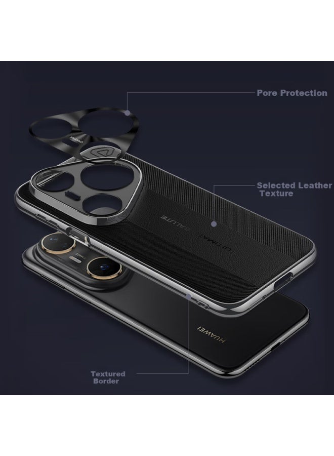 Stryfer Huawei Pura80ultra Phone Case Huawei P80ultra Protective Cover Instantly Transforms Into Extraordinary Master Lens Full Coverage Anti-drop Pressure Imprint Light Luxury Matte Leather Plating - - Image 3