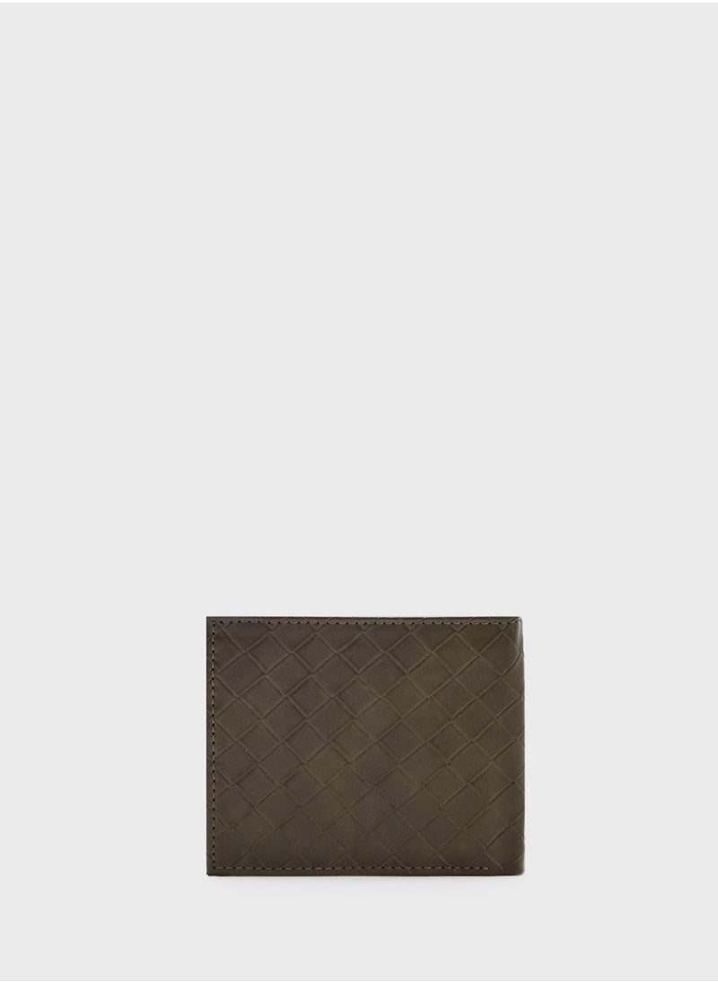 Robert Wood - Weave Texture Bi-Fold Wallet - Image 1