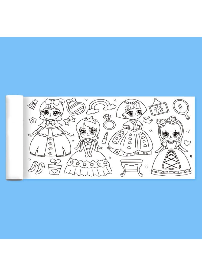 Children's Drawing Roll Coloring Paper Roll for Kids with Pattern Coloring Drawing Paper for DIY Painting Color Filling - Image 1