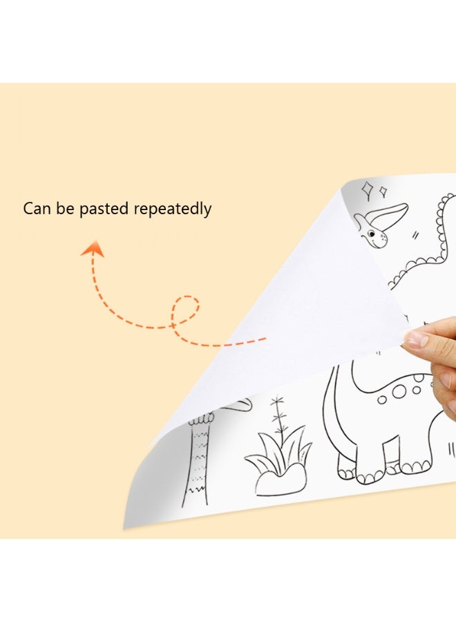 Children's Drawing Roll Coloring Paper Roll for Kids with Pattern Coloring Drawing Paper for DIY Painting Color Filling - Image 2