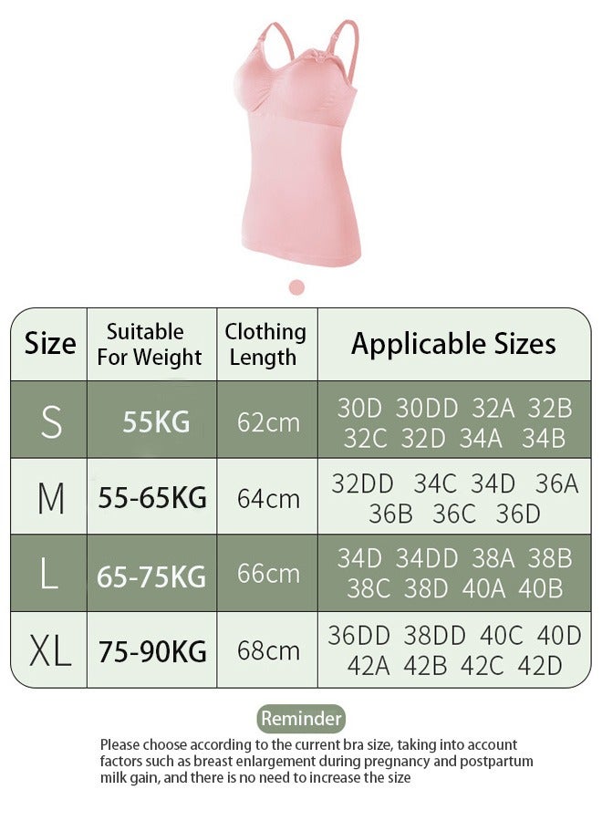 1 Pcs Women's Nursing Vest Built-In Bras Maternity Camisole For Breastfeeding Pregnant Women Bra Free Nursing Vest，Maternity Nursing Tank Tops for Breastfeeding Outer Wear  - Image 5
