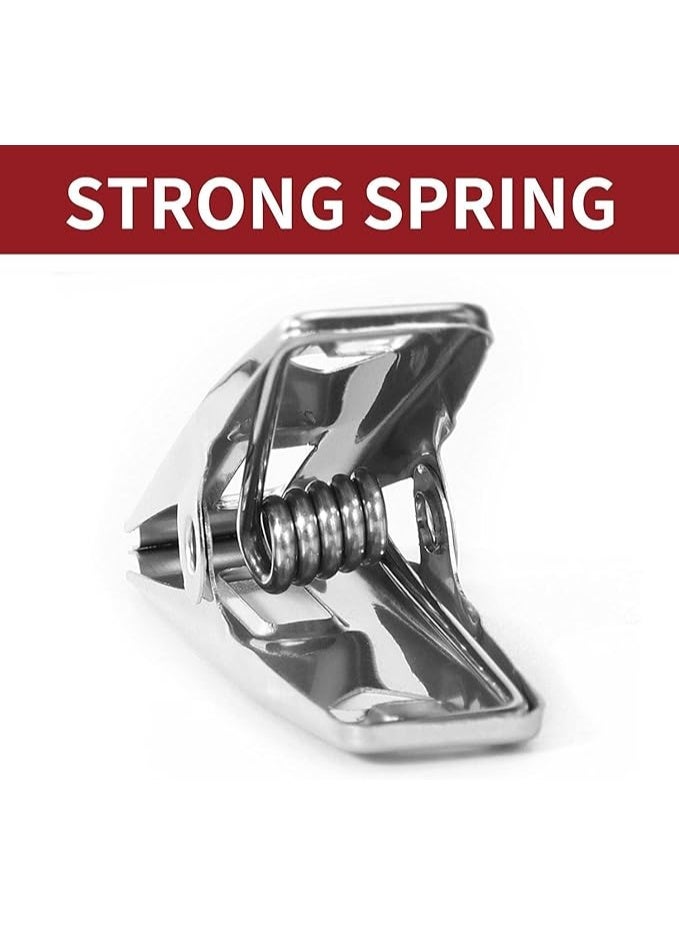 Stainless Steel Clothes Pins – 20 Pack, Heavy Duty Metal Clips, Rust-Resistant, Modern Silver Finish - Image 5