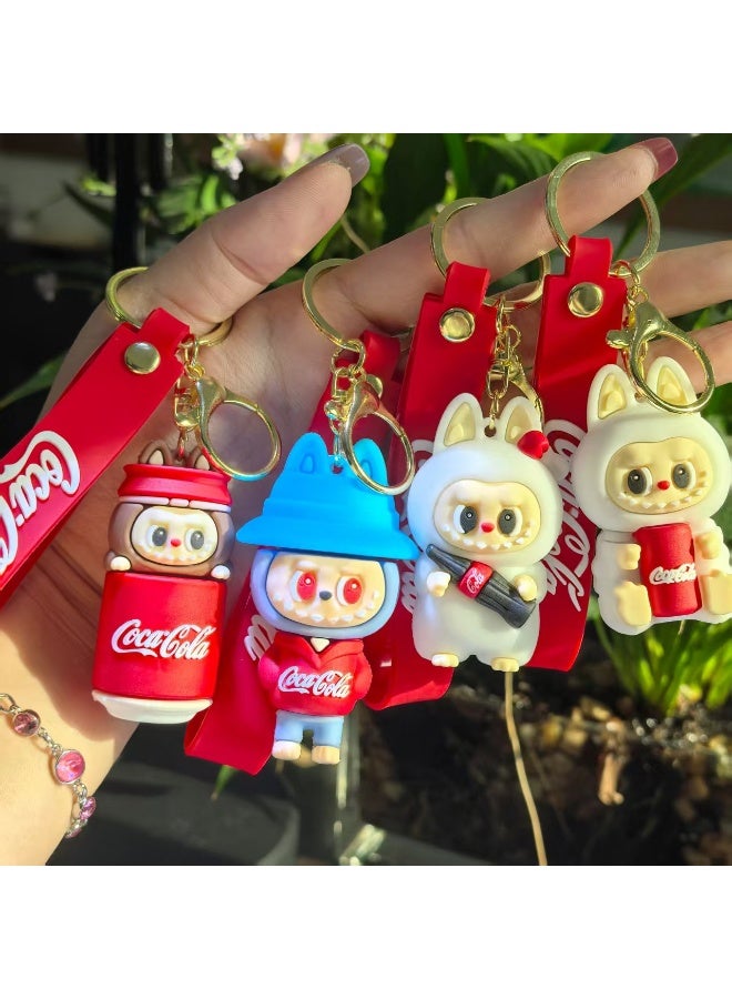 Coca-Cola Coca-Cola Key chains, cartoon bucktoothed dolls, schoolbags, pendants, car key chains, small gifts - Image 3