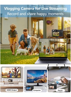 IqwiCam 5K Digital Camera for Photography&Video, 64MP Front and Rear Dual Cameras Vlogging Camera,18X Digital Zoom Anti-Shake Travel Camera, Auto-Focus Point and Shoot Camera with 64G TF Card  - Image 3