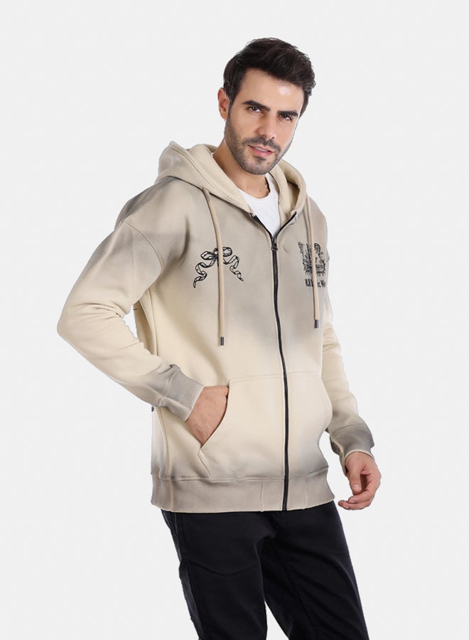 WHITE RABBIT Sandstone Zip-Up Sweatshirt - Image 2