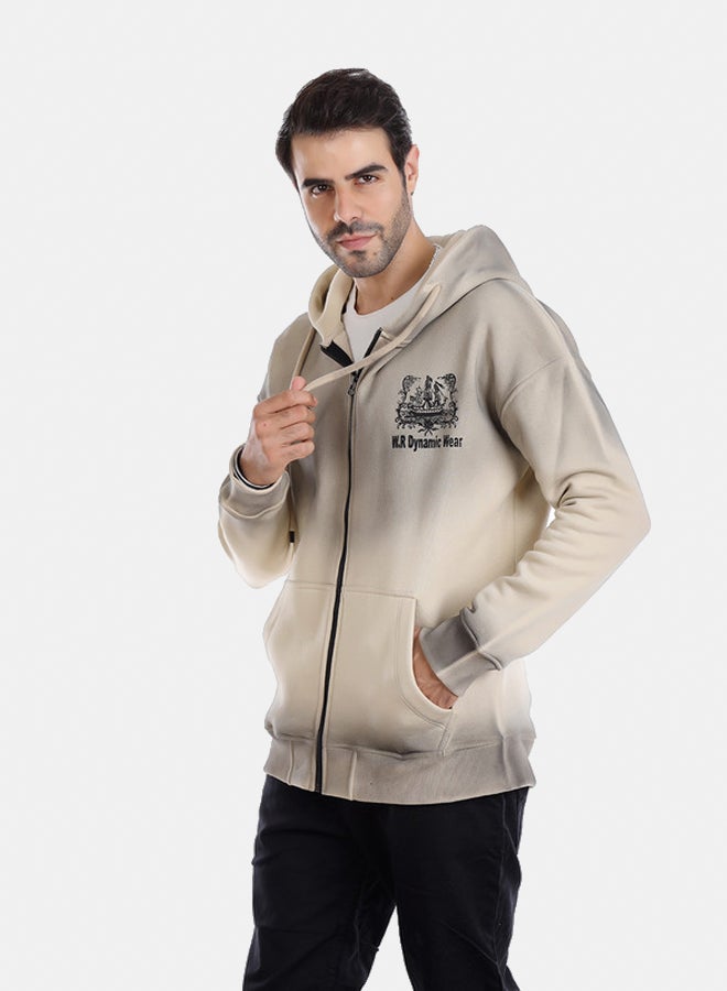 WHITE RABBIT Sandstone Zip-Up Sweatshirt - Image 1