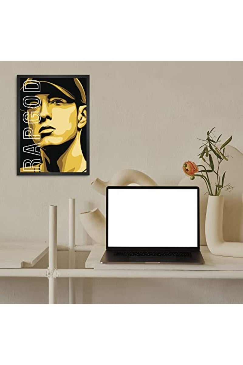 LAMRON Eminem RAPGOD Wall Decoration Art Framed Poster - Image 3