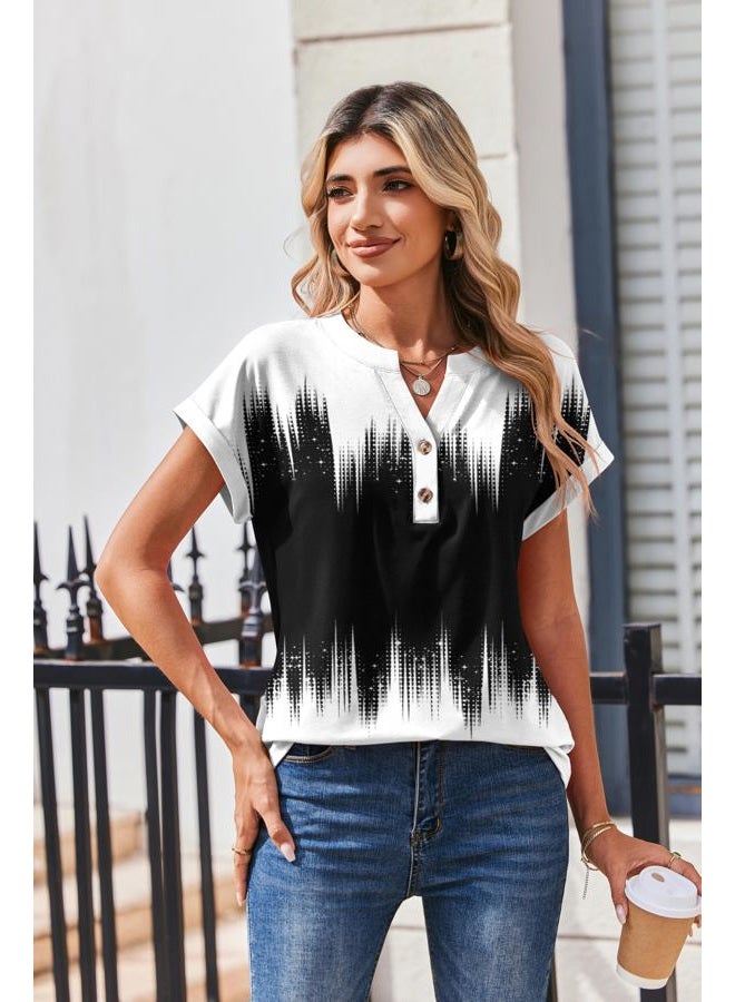 zeagoo Women Tops Summer Short Sleeve T Shirts V Neck Dressy Casual Work Blouses Fashion Boho Clothes S-3XL - Image 3