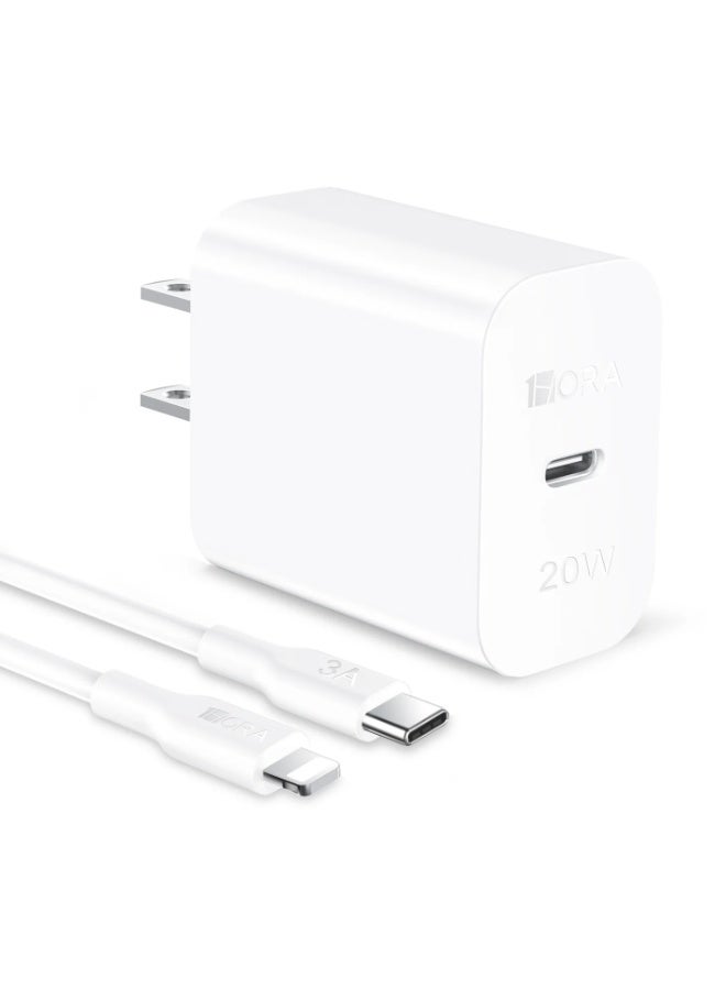 1HORA PD 20W Max Charger and IP Cable - GAR154-EU - White