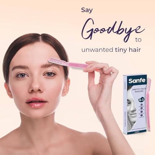 Sanfe Pretty Face & Eyebrow Razor | Pain-Free Facial Hair Removal | Precise, Reusable & Safe for Skin - Image 2