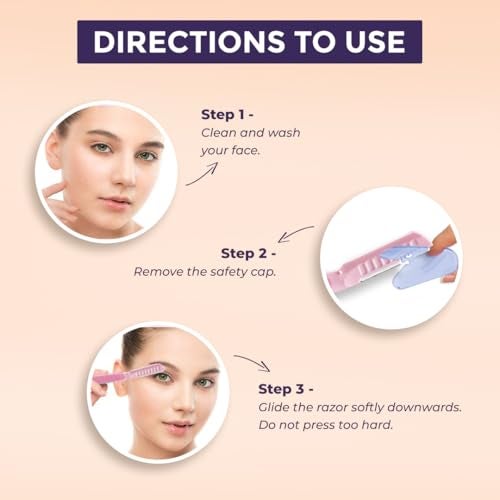 Sanfe Pretty Face & Eyebrow Razor | Pain-Free Facial Hair Removal | Precise, Reusable & Safe for Skin - Image 5