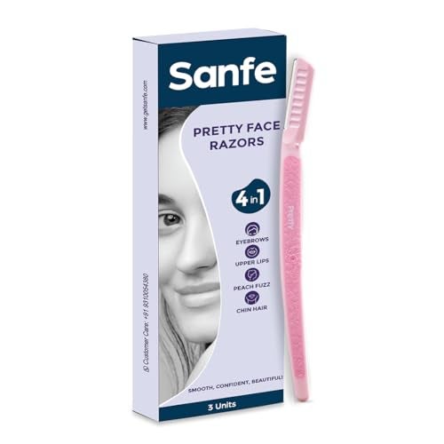Sanfe Pretty Face & Eyebrow Razor | Pain-Free Facial Hair Removal | Precise, Reusable & Safe for Skin - Image 1