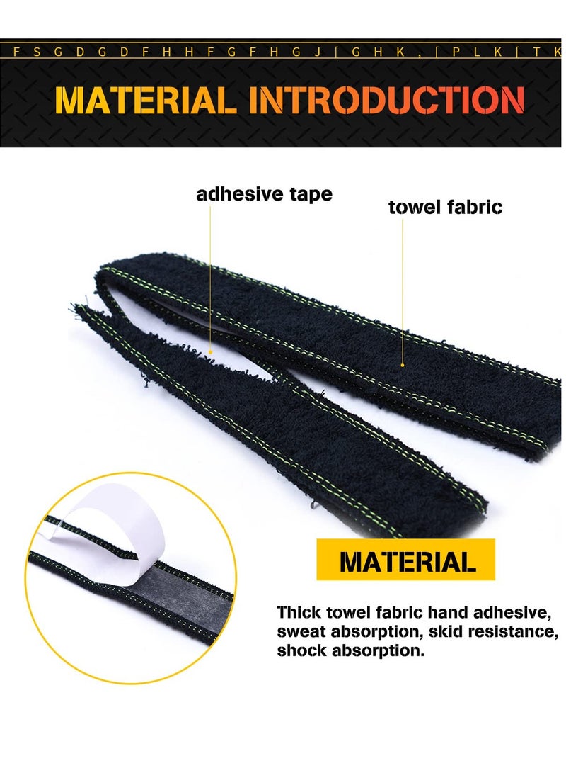SYOSI Toweling Racket Overgrip 4 Pcs Super Absorbent Cotton Towel Skid Resist Absorb Sweat Grip Tape Handles Protection for Tennis Badminton Racquetball Squash Baseball - Image 4