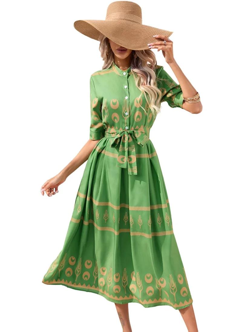 YUNIQEE Belted Midi Dress