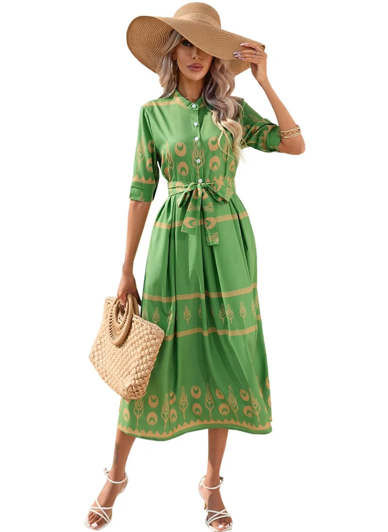 YUNIQEE Belted Midi Dress