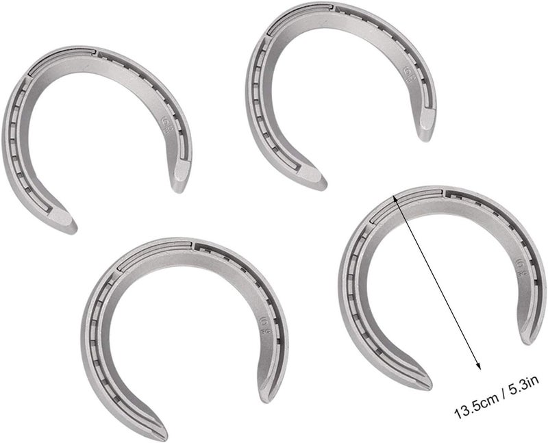 Fdit 4Pcs Aluminium Alloy Horseshoes Horse Riding Tool Equipment Accessories(3#) - Image 3