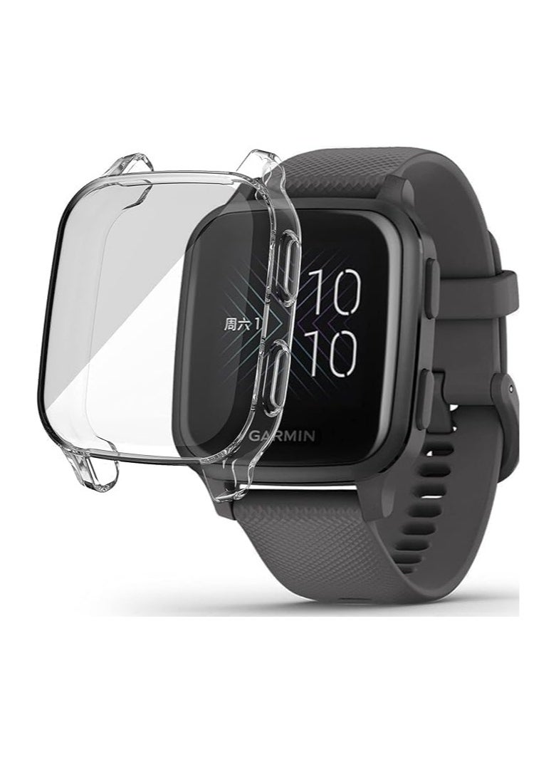 Compatible with Garmin VENO SQUARE MUSIC Waterproof Protective Case Soft TPU Plated All Around Scratch-Proof Screen Protector Cover for Garmin VENO SQUARE MUSIC (Clear)