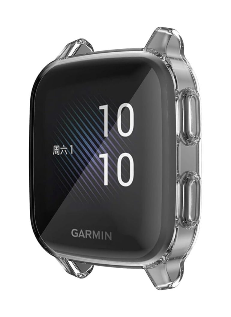 Compatible with Garmin VENO SQUARE MUSIC Waterproof Protective Case Soft TPU Plated All Around Scratch-Proof Screen Protector Cover for Garmin VENO SQUARE MUSIC (Clear)
