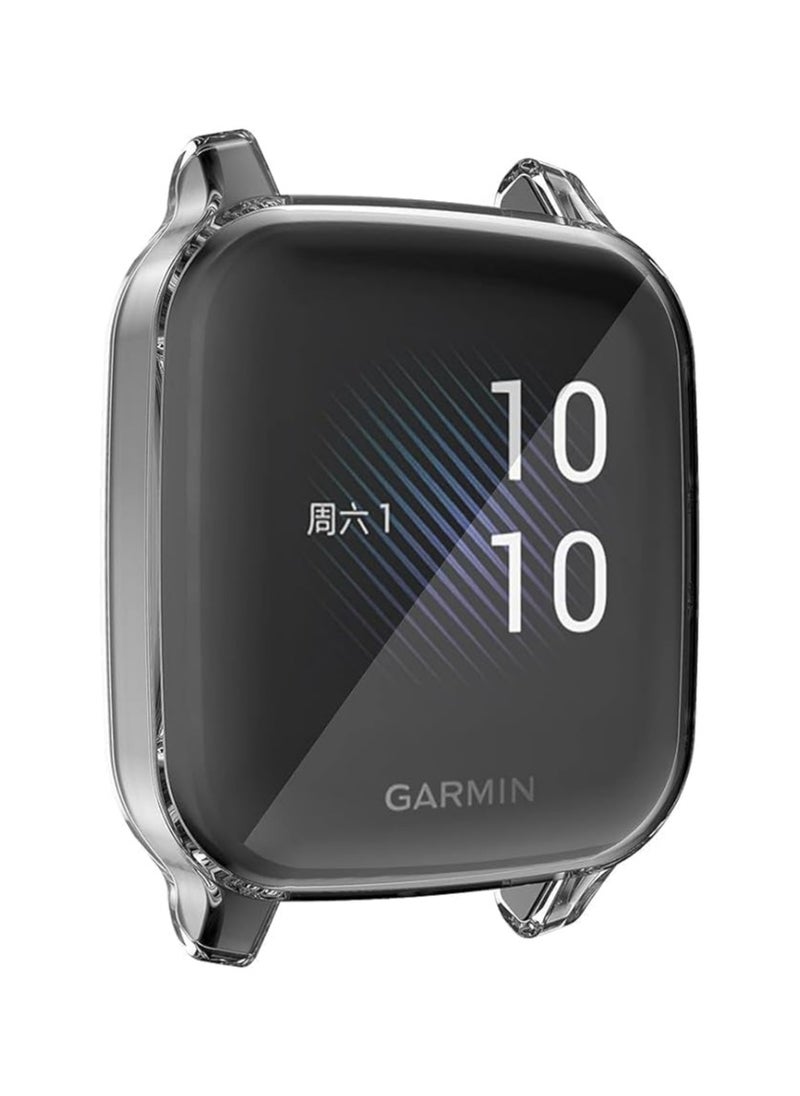 Compatible with Garmin VENO SQUARE MUSIC Waterproof Protective Case Soft TPU Plated All Around Scratch-Proof Screen Protector Cover for Garmin VENO SQUARE MUSIC (Clear)