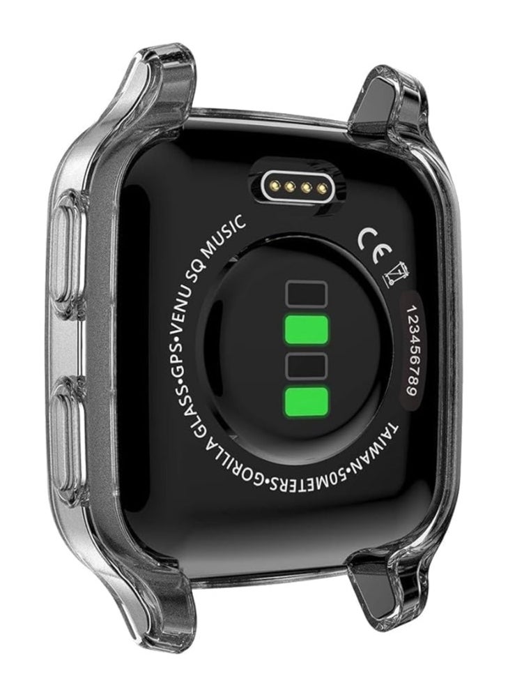 Compatible with Garmin VENO SQUARE MUSIC Waterproof Protective Case Soft TPU Plated All Around Scratch-Proof Screen Protector Cover for Garmin VENO SQUARE MUSIC (Clear)