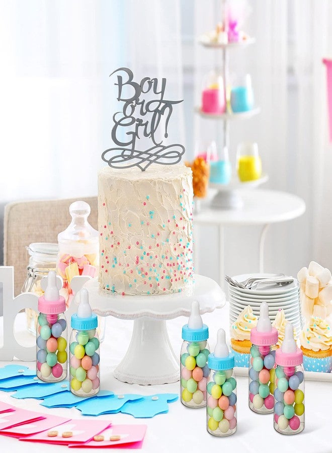 Sieral 16 Pack Candy Bottles for Baby Shower 4 Inch Mini Baby Bottle Gender Reveal Party Favors for Guests Blue Pink Candy Bottles for Boy Girl Twins Birthday Party Supplies - Image 4