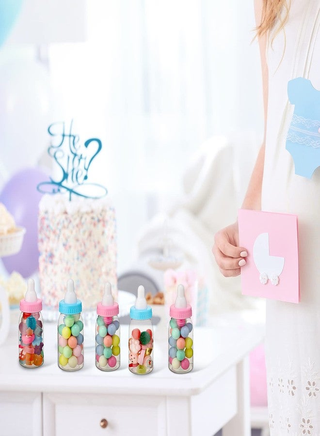 Sieral 16 Pack Candy Bottles for Baby Shower 4 Inch Mini Baby Bottle Gender Reveal Party Favors for Guests Blue Pink Candy Bottles for Boy Girl Twins Birthday Party Supplies - Image 5