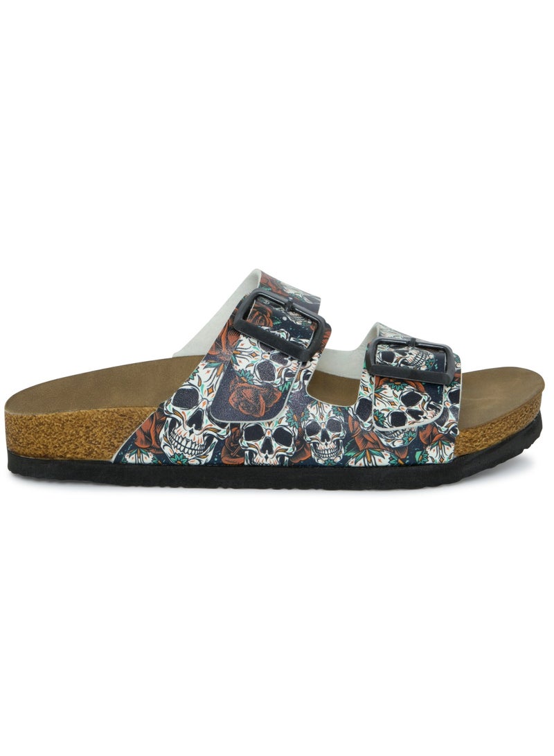 Mumka Skulls and Roses Sandals - Image 1