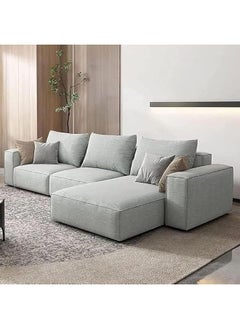 KARNAK Karnak Sectional Sofa With Cushions L-Shaped Comfortable Living Room Sofa Color (Light Grey) Left  - Image 1