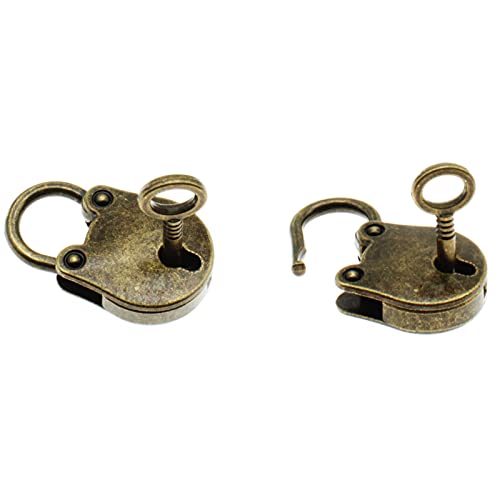 OZXNO 1PCS Vintage Mini Bear Padlock Key Lock Antique Style Small Key Lock(Bronze) - Image 3