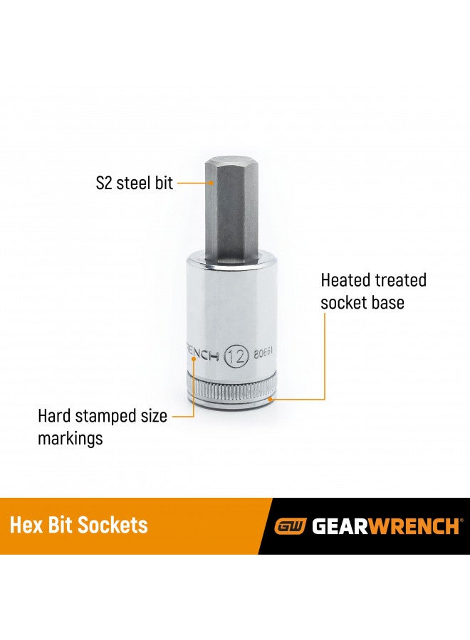 GEARWRENCH 6 Pc. 1/4" Drive Hex Bit Metric Socket Set - 80321 - Image 2
