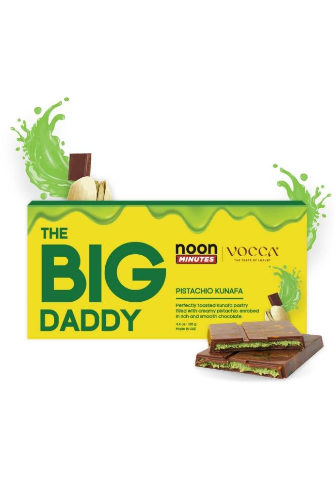 The Big Daddy Pistachio Kunafa Filled Chocolate Bar  (VOCCA) 125g - Image 1