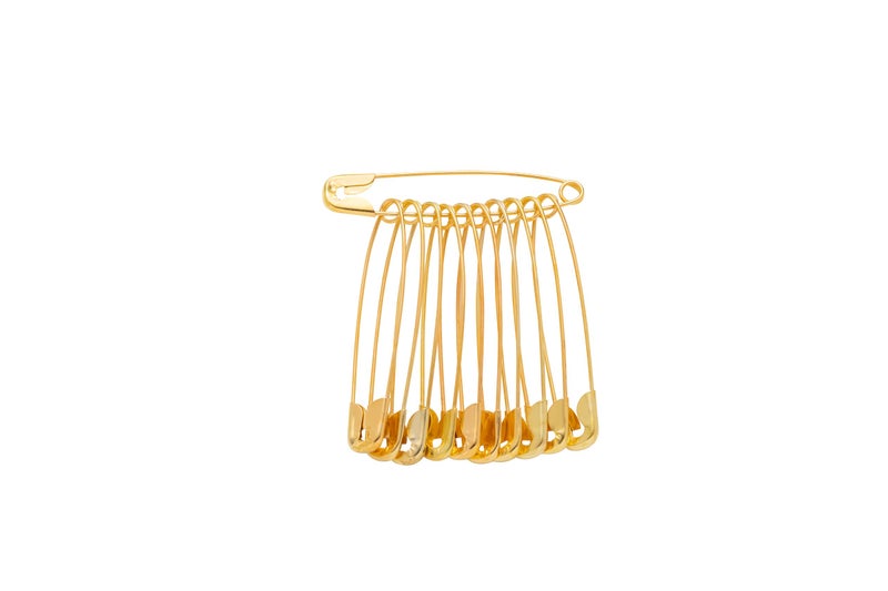 WQKING 80 PCS Large Safety Pins, Gold Safety Pins Bulk for Sewing and Clothes(56mm) - Image 1