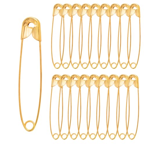 WQKING 80 PCS Large Safety Pins, Gold Safety Pins Bulk for Sewing and Clothes(56mm) - Image 4