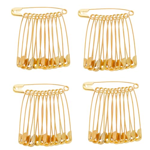 WQKING 80 PCS Large Safety Pins, Gold Safety Pins Bulk for Sewing and Clothes(56mm) - Image 3