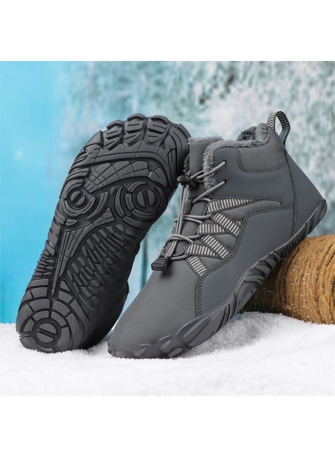 NIBEMINENT Winter Keep Warm Snow Boots Men Women Ladies Outdoor Casual Plush Ankle Shoes For Trekking Climbing Hiking Boots - Image 1