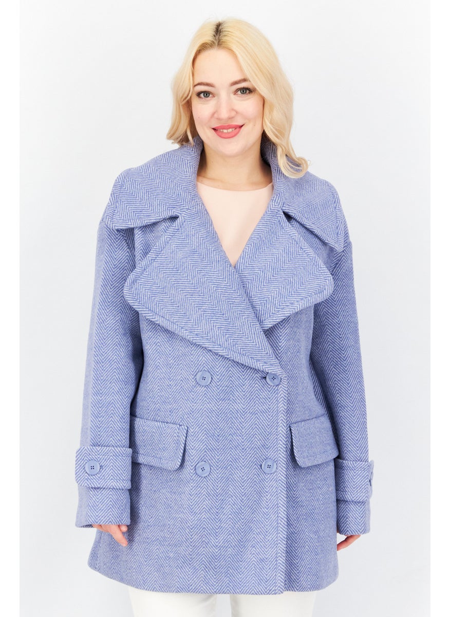 Women Herringbone Trench Coat, Light Blue Combo - pzsku/Z628AB38E668BE05BDD01Z/45/_/1727882653/87213806-6cd8-4a9b-9707-56110c530691