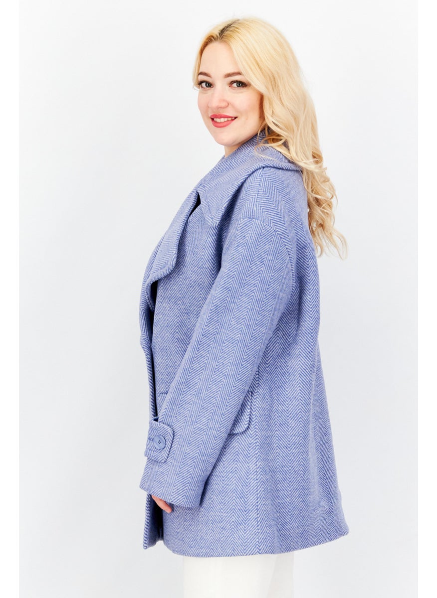 Women Herringbone Trench Coat, Light Blue Combo - pzsku/Z628AB38E668BE05BDD01Z/45/_/1727882745/39ea21ed-0c58-4468-9d69-fcca31b4eb69