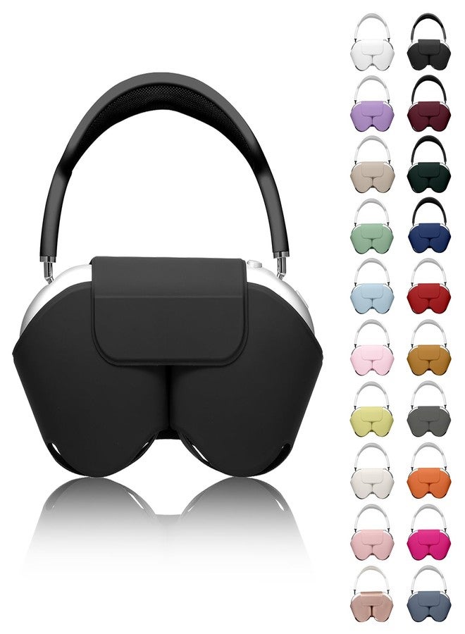 Youtec جراب Youtec لسماعات Apple AirPods Max، غطاء ذكي مزود بوضع السكون، مصنوع من جلد PU، جراب بديل أصلي لسماعات AirPods Pro Max، أسود - Image 1