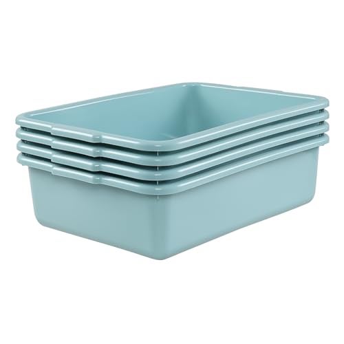 Jekiyo 4 Packs 13 L Commercial Bus Tub, Plastic Dishpan Washing Basin - Image 4