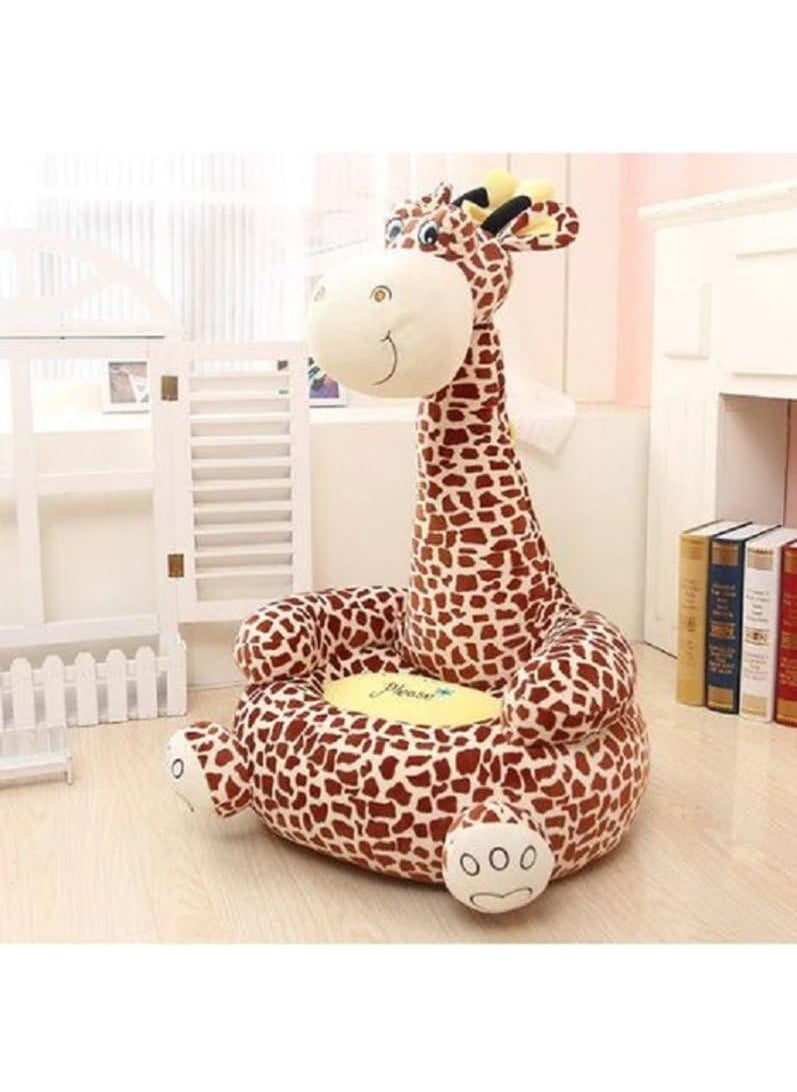 THE MODERN TREND THE MODERN TREND Delightful Giraffe Sofa for boy Birthday Gift Sofa Cushion Big Giraffe Shape Chair Siting Stool for Kids Giraffe Soft Toys 3Feet  - Image 1