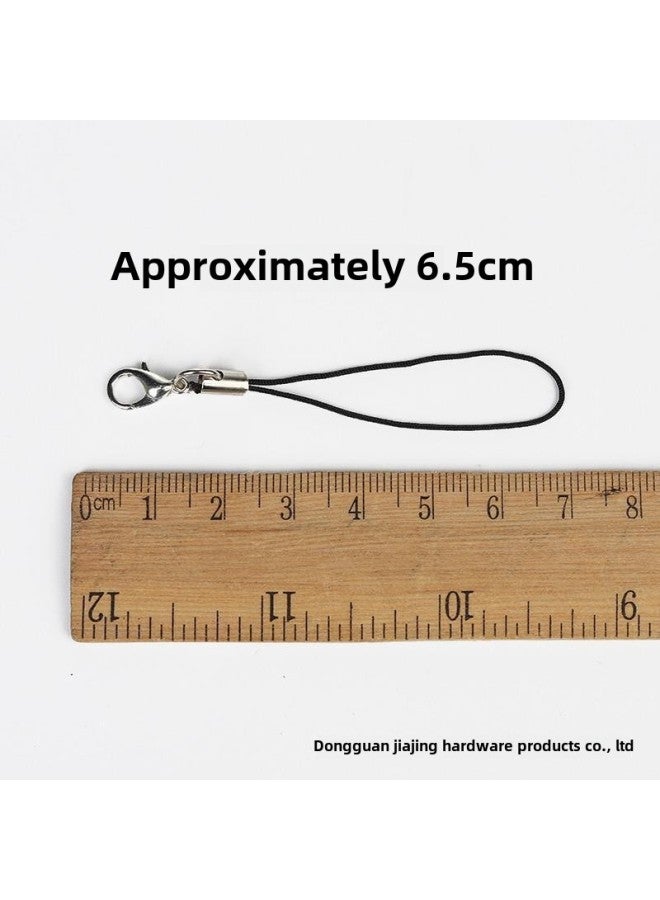 Electroplated Lobster Buckle Mobile Phone Rope Diy Handmade Accessories Mobile Phone Rope Mobile Phone Lanyard Black Rope Mobile Phone Rope Pendant Wholesale-Specifications:Red