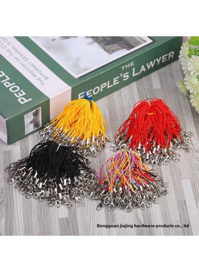 Electroplated Lobster Buckle Mobile Phone Rope Diy Handmade Accessories Mobile Phone Rope Mobile Phone Lanyard Black Rope Mobile Phone Rope Pendant Wholesale-Specifications:Red