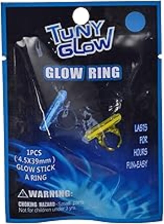 Glitter In The Dark Rings For Party - Multi Color 