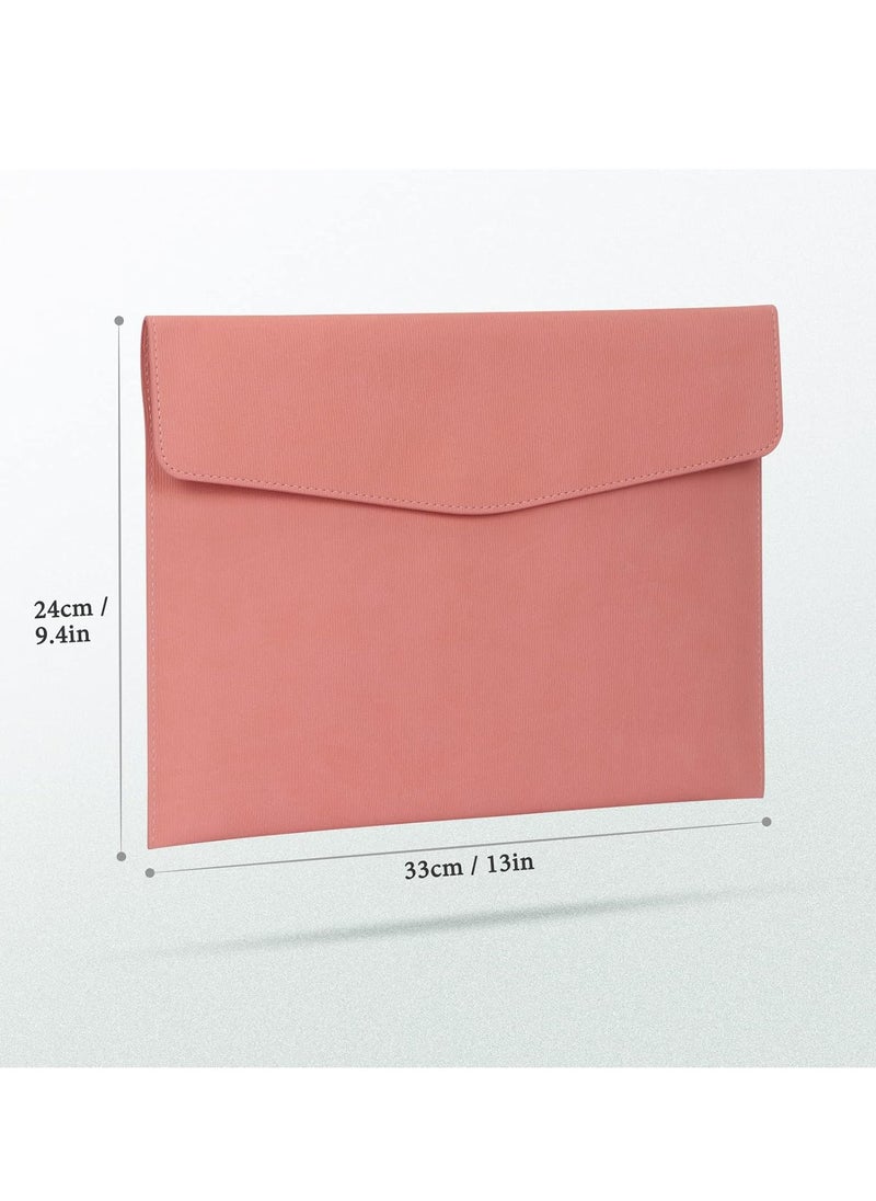 Oasisgalore PU Leather A4 File Folder,Document Holder,Waterproof Portfolio Envelope Folder Case with Snap, Envelope Flat Document Organizer  - Image 2