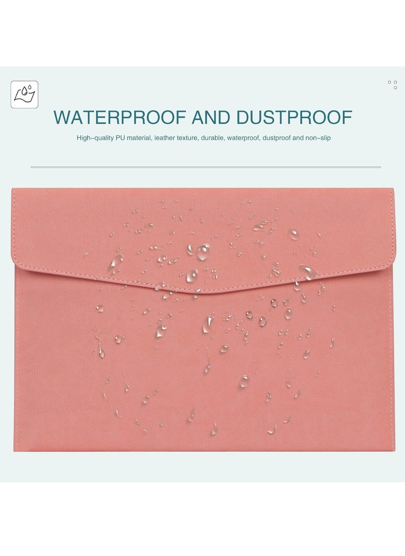 Oasisgalore PU Leather A4 File Folder,Document Holder,Waterproof Portfolio Envelope Folder Case with Snap, Envelope Flat Document Organizer  - Image 5