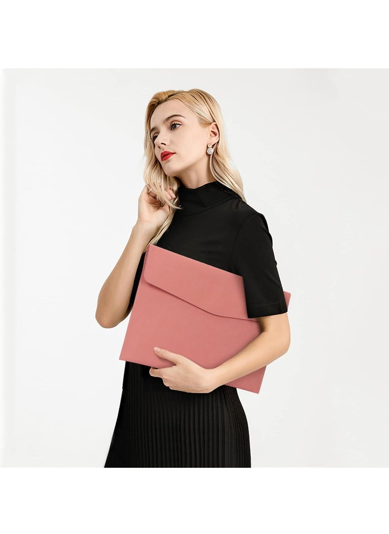 PU Leather A4 File Folder,Document Holder,Waterproof Portfolio Envelope Folder Case with Snap, Envelope Flat Document Organizer