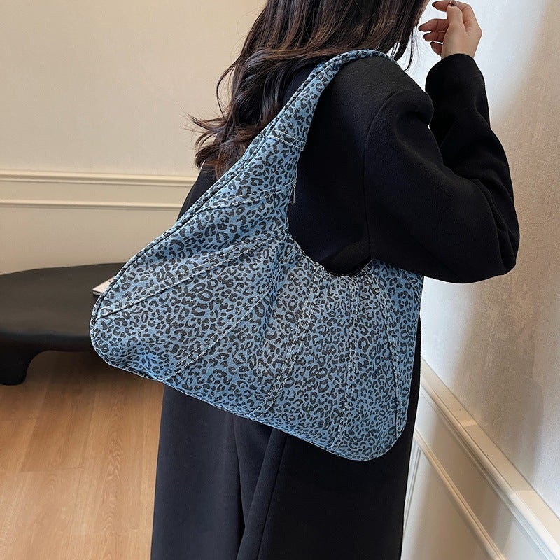 Korean Ins Trendyy Armpit Bag For Women, Fashionable Stylish, Creative Shopping Bag, Large Capacity Leopard Print Shoulder Bag For Women - Image 1
