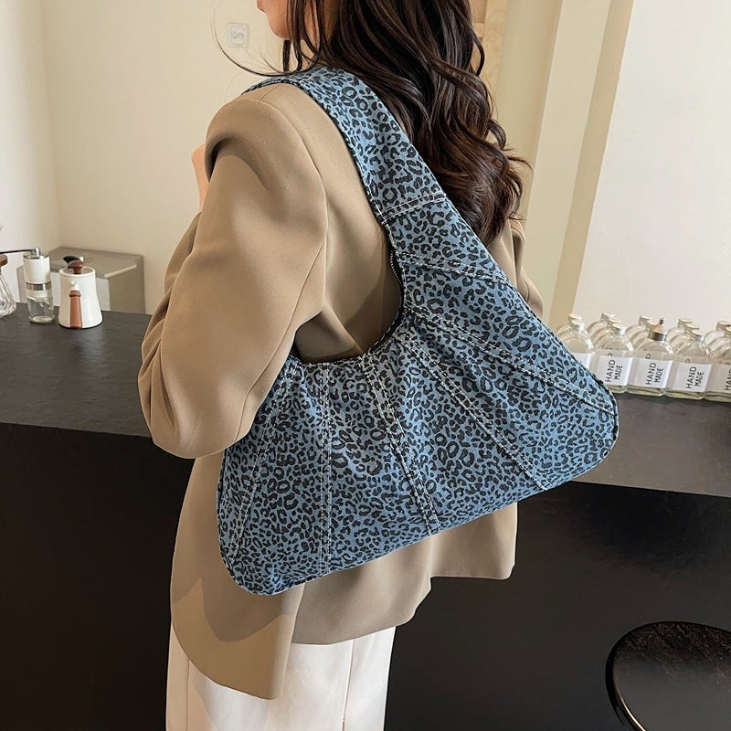Korean Ins Trendyy Armpit Bag For Women, Fashionable Stylish, Creative Shopping Bag, Large Capacity Leopard Print Shoulder Bag For Women - Image 2